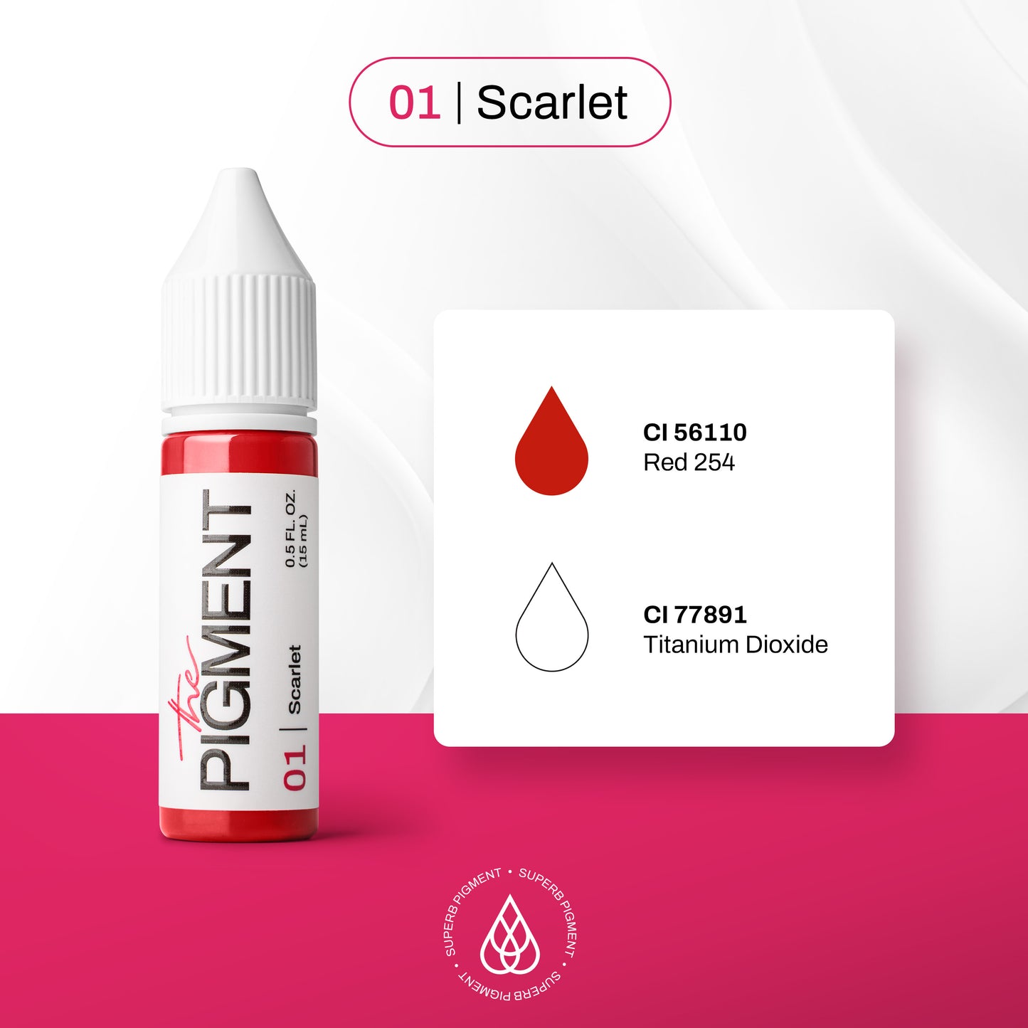 Lips PMU Pigment - 01 Scarlet