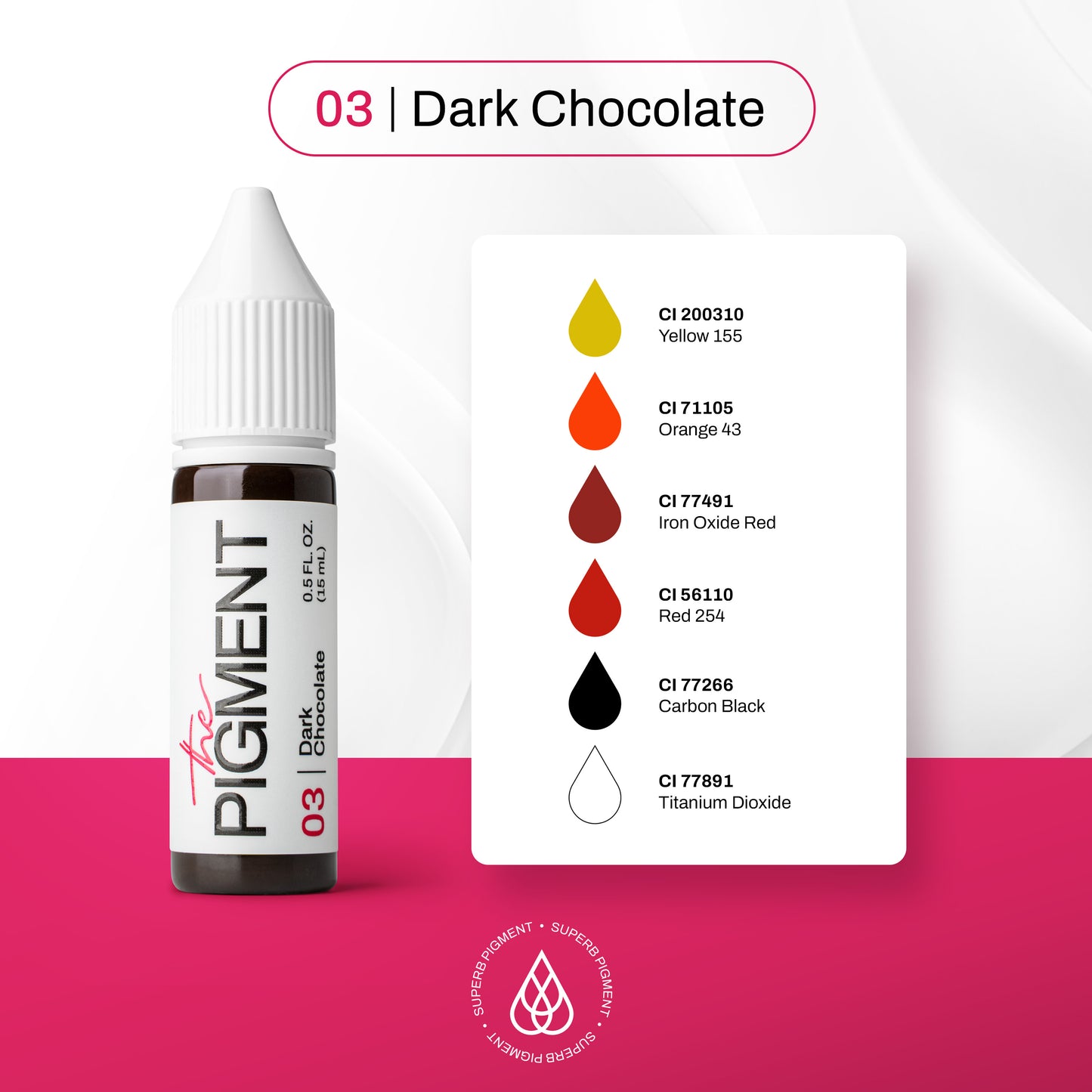 Eyebrows PMU Pigment - 03 Dark Chocolate