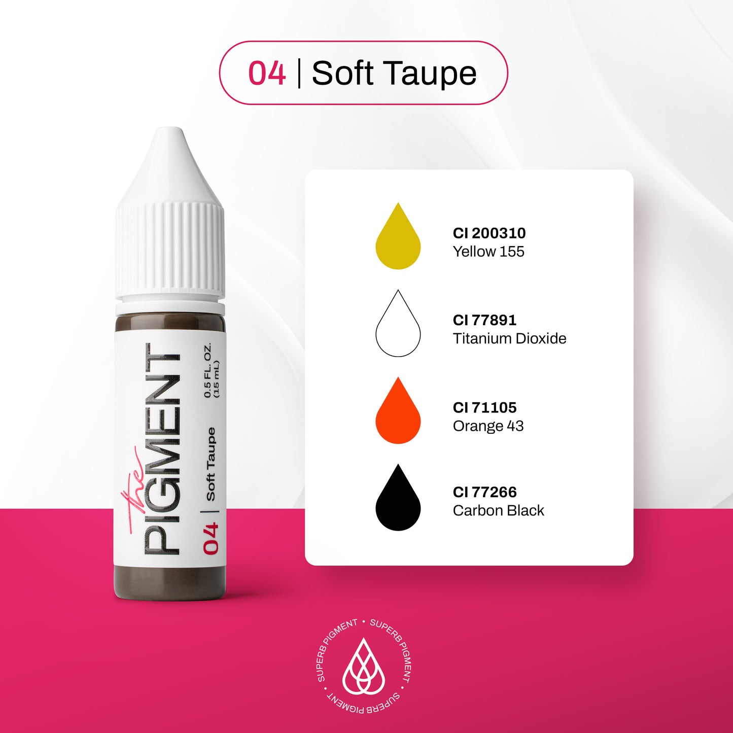 Eyebrows PMU Pigment - 04 Soft Taupe -箱なし-