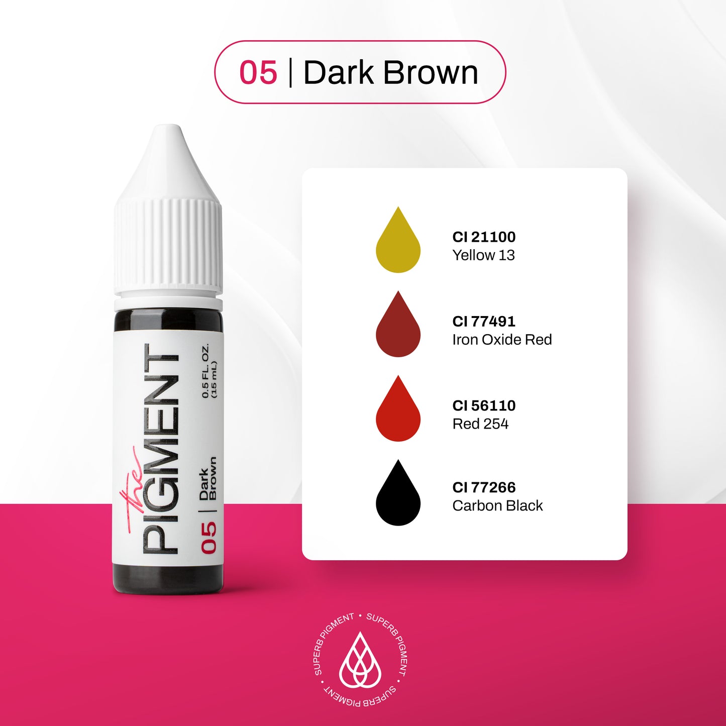 Eyebrows PMU Pigment - 05 Dark Brown -箱なし-