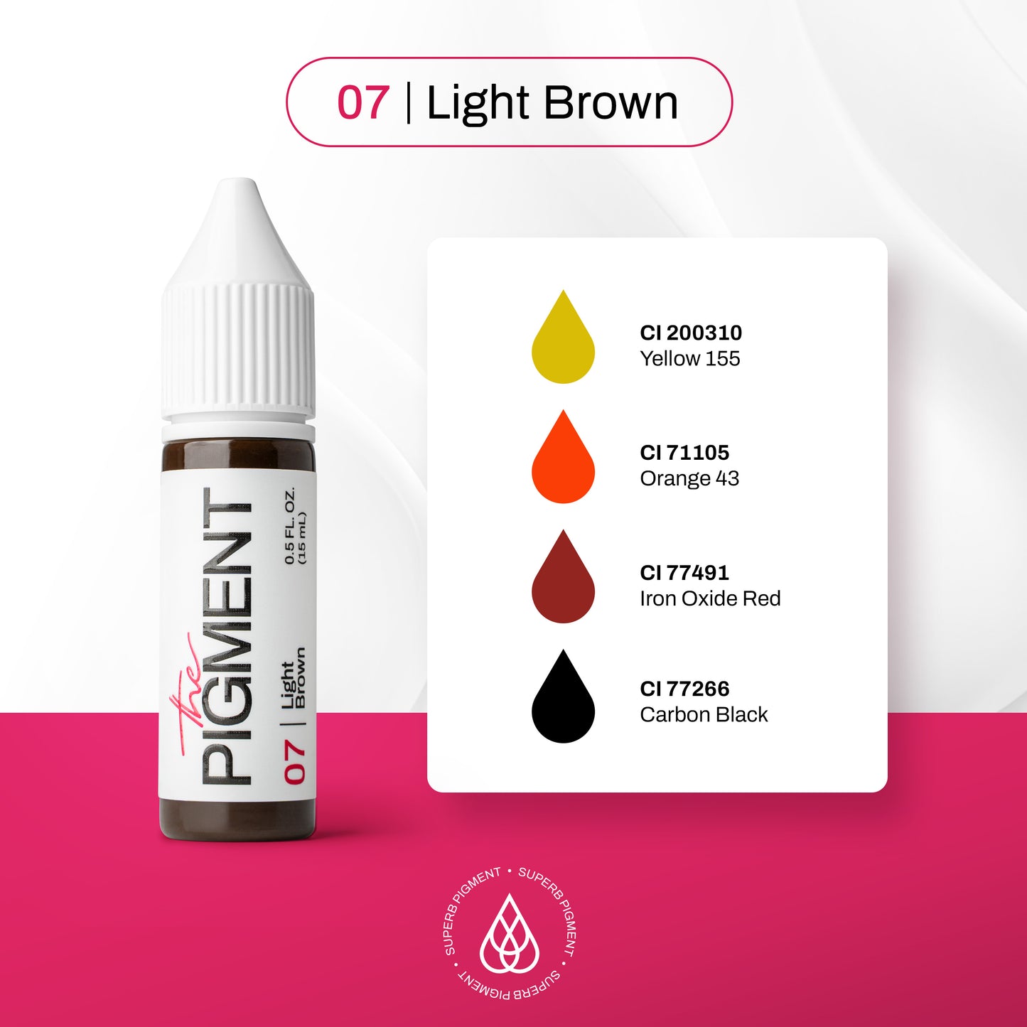 Eyebrows PMU Pigment - 07 Light Brown -箱なし-